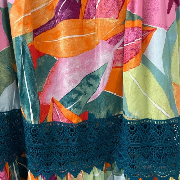 Time and Tru's Tiered Maxi Skirt. Trimmed with romantic lace, this pull-on skirt - Picture 7 of 9